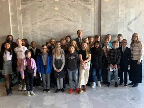 5th Graders at the state capital