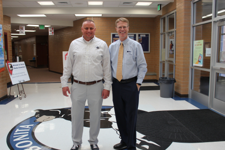 Principal Andersen and Superintendent Rick Nielsen