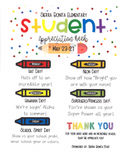 Student Appreciation Week!