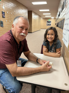 Ray galt teaching math facts to a second grade student