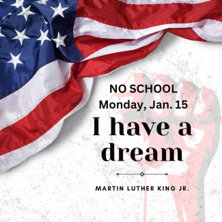 No School Monday, January 15