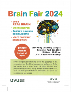 UVU Brain Fair 2024 Flier